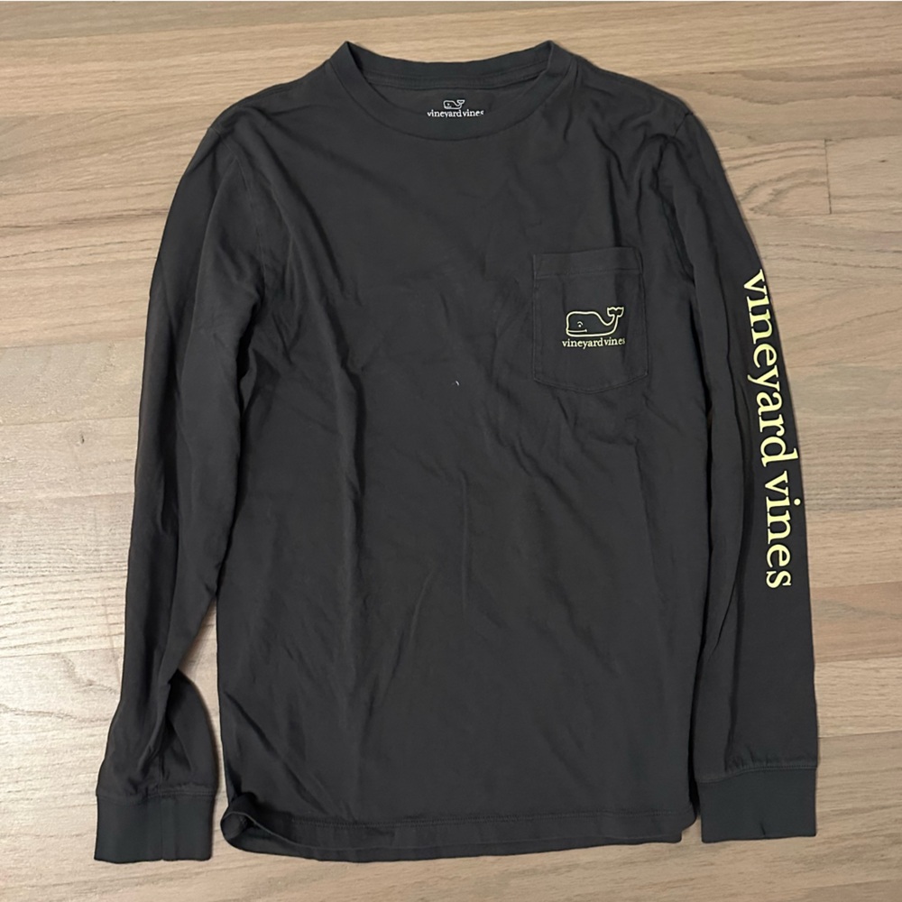 Boys’ Charcoal Grey Long-Sleeve Vineyard Vines T-Shirt